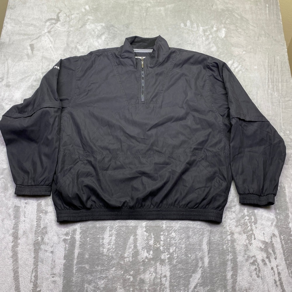 Weatherproof Garment Company Performance Windbreaker Pullover‎ Jacket XXL Black